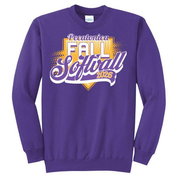 Pecatonica Fall Softball 2026 Logo 1 - Core Fleece Crewneck Sweatshirt Thumbnail