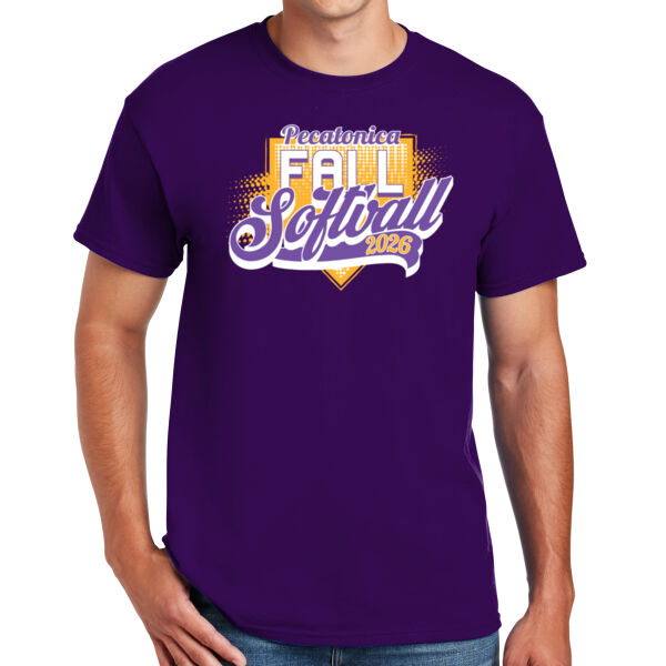 Pecatonica Fall Softball 2026 Logo 1 - DryBlend ® 50 Cotton/50 Poly T Shirt Thumbnail