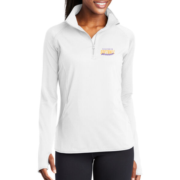 Pecatonica Fall Softball 2026 Logo 2 - Women's Sport Wick ® Stretch 1/4 Zip Pullover Thumbnail
