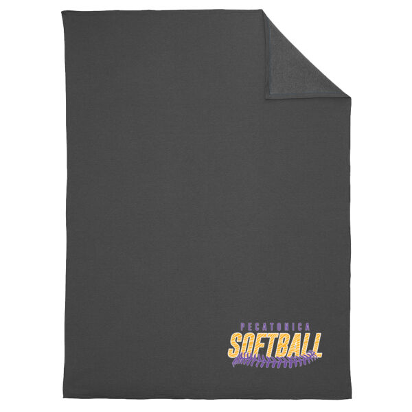Pecatonica Fall Softball 2026 Logo 2 - Oversized Core Fleece Sweatshirt Blanket Thumbnail